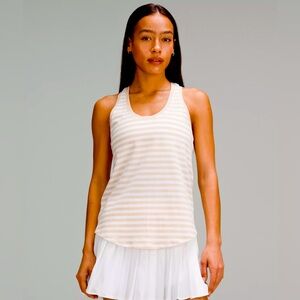 NWOT Lululemon 🍋 Love Tank Top, Classic Stripe Beige/White. size 6, Pima Cotton